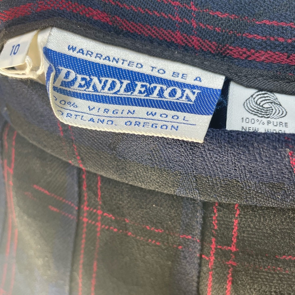 Pendleton Wool Skirt, size 10. Black, Navy, Red.